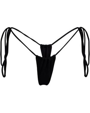 Minimale Animale Sanctuary Tassel Thong Bikini Bottom - Black