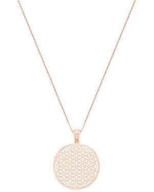 Seven Saints Flower Of Life Spiritual Expansion Necklace, Over Sterling - Metallic