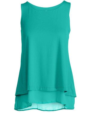 Conquista Layered Asymmetrical Top - Green