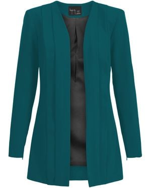 Layo G Pleated Stretch Blazer - Green