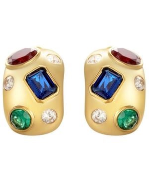 Onewildone Apricity Colorful Gem Chunky Earrings - Blue