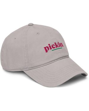 Anchor and Crew Pickles Slogan Cotton Embroidered Cap - Grey