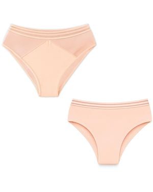 Zelf Intimates Seamless & Cheeky Panties Set – Soft Peach - Natural