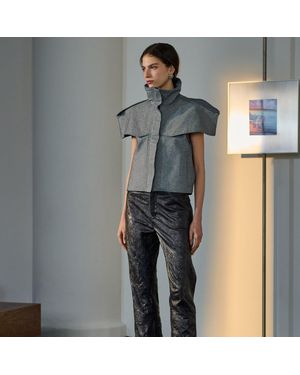 Lorena Saravia Ophelia Denim Vest - Blue