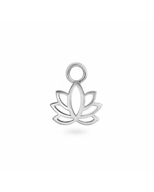 Zohreh Lotus Flower Earring Charm Sterling - White