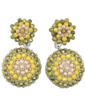 Fairchild Baldwin Amelia Chartreuse Earrings - Metallic