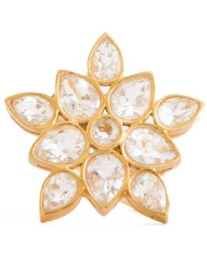 Christina Greene Lauren Crystal Statement Ring - Metallic