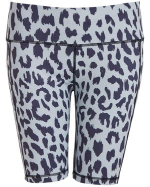 Perky Peach Leopard Cycling Shorts - Blue