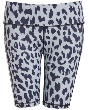 Perky Peach Leopard Cycling Shorts - Blue