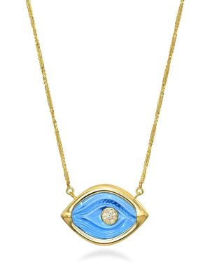 Myrto Katramadou Jewellery Aegean Eye – Topaz Necklace - Blue
