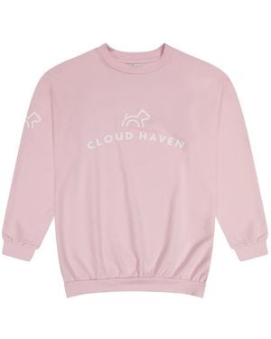Cloud Haven Boyfriend Logo Sweatshirt - Pink
