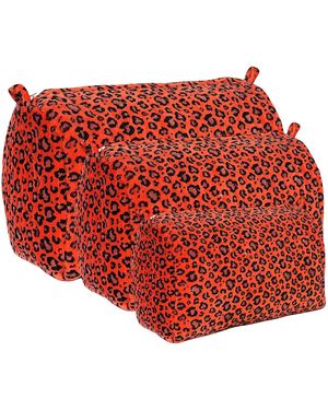 Conscious Yoga Collective The Velvet Leopard Three Piece Travel Set - Red