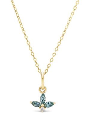 Talismania Jewelry Vesper Montana Sapphire & Diamond Pendant Necklace - Metallic