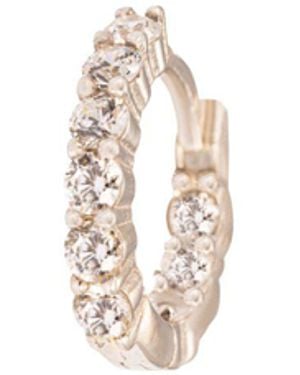BY EDA DOGAN Averie Baguette Spark Hoop - White
