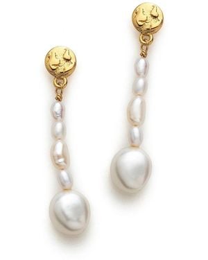 With Love Darling Earth Pearl Earring - Metallic