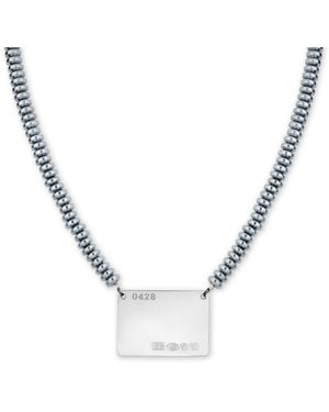 Ware Collective Hematite Tag Necklace - Metallic