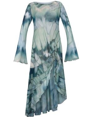 Neoblu Chapola Dress Print Sage - Blue