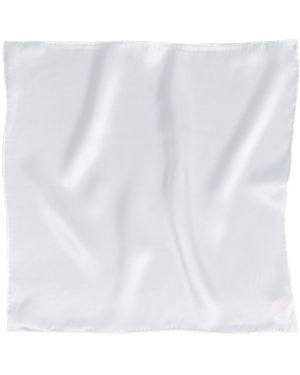 Lost Pattern Dapper Fold Silk Pocket Square - White