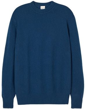 Salts Cashmere Lofty Knit Crew Neck Sweater - Blue