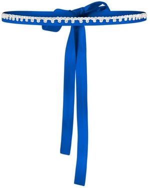 Tia Dorraine Crystal-Embellished Belt - Blue