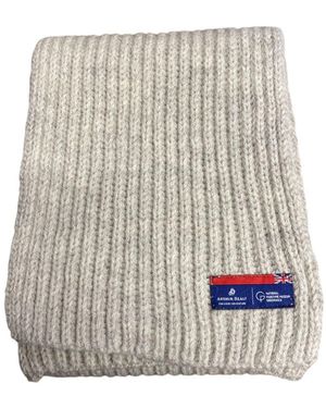 Arthur Beale Maritime Wool Scarf - Grey
