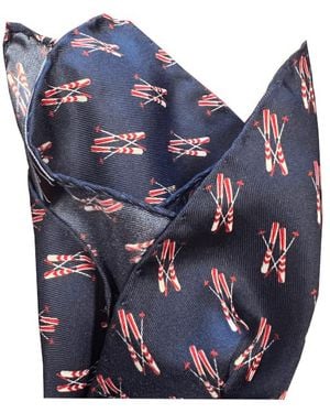 Lazyjack Press Après Ski Pocket Square - Blue
