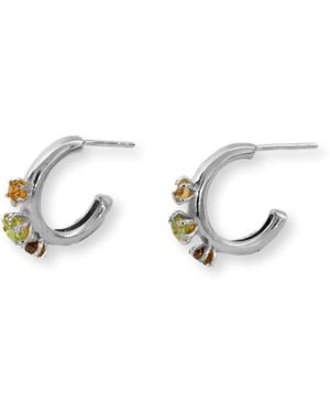Gem Island Aura Earrings - Metallic