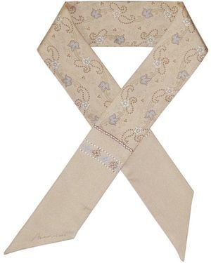 Ana Maison Edgecraft Silk Twilly Scarf - Natural