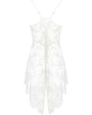 MONIQUE MORIN LINGERIE Moonstruck Chemise Crystal - White