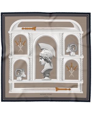 Momme Studio Busts Forever Silk Scarf Collection - White