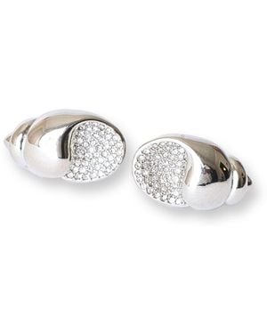 Classicharms Lexi Crystal Seashell Stud Earrings - Metallic
