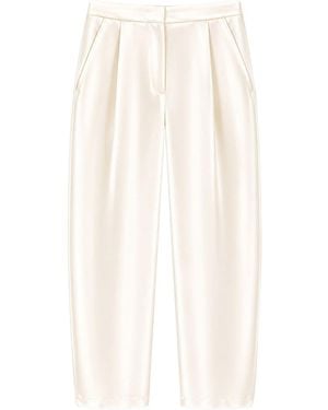 Nocturne Neutrals High Waist Balloon Leg Pants - White