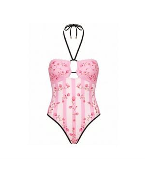 Jessie Zhao New York Paris Blush Reversible One Piece Swimsuit - Pink