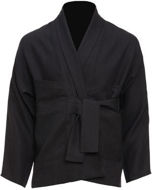 MOE Diagonal Bronze Vest Jacket - Black