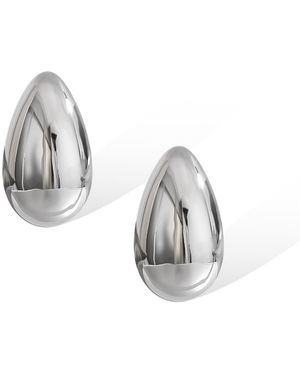 Retro Chic Drop Earrings - Metallic