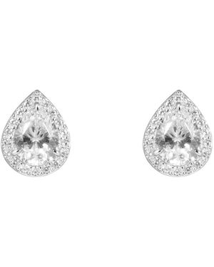 Arte Madrid Gemma Pear-Shaped Earrings - White