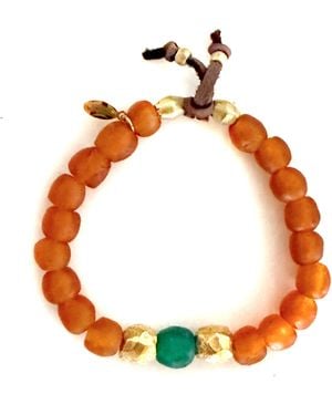 Persia Dona Jewelry Amber X Glass Bracelet - Orange