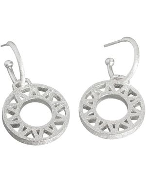 Claire Hill Designs Geometric Statement Hoop Earrings - Metallic
