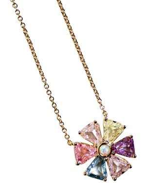 Native Gem Psychedelic Flower Necklace - Multicolour