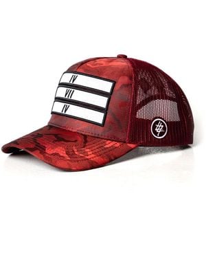 474 co 474 Camo 3 Bars Trucker Hat - Red