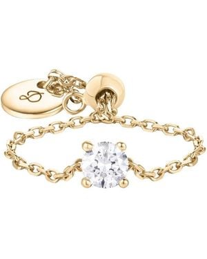 Dyamka Diamond Chain Ring - Metallic