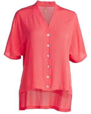 Conquista Short Sleeve Blouse - Pink