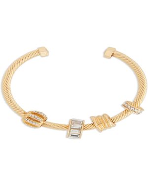 Saachi Cable Charm Cuff Bracelet - Metallic