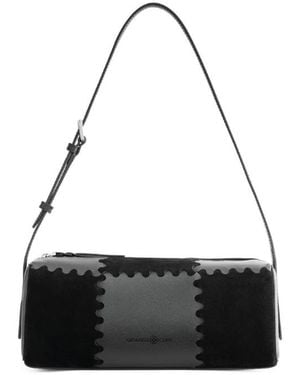 Orange Cube Checkbox Shoulder Bag - White