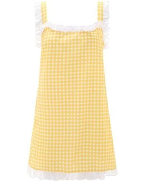Love Letters X Dolce Gingham Limone Sleep Dress - Yellow