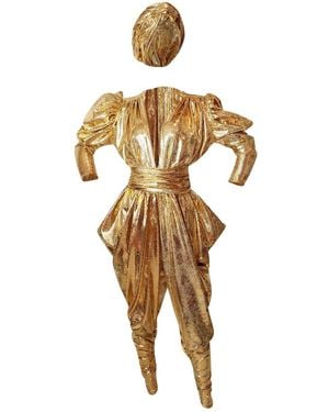 Julia Clancey Gloria Golden Snakeskin Jumpsuit Set - Metallic