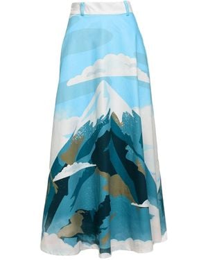 Pineapples Don't Have Sleeves Tolima Snowcap Skirt - Blue