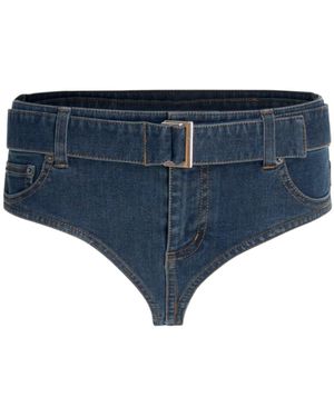 Circular Path Brief Bikini Bottoms - Blue