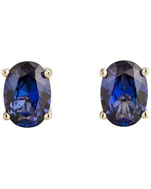 Juvetti Ovo Earrings Set With Sapphire - Blue