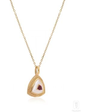 The Jewelz Tourmaline Trillion Crystal Charm - Metallic